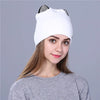 Xthree Flannelette Autumn Skullies Beanies for Women Winter Hat Cute Kitty Children Hat for Girls Gorras