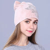 Xthree Flannelette Autumn Skullies Beanies for Women Winter Hat Cute Kitty Children Hat for Girls Gorras