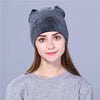 Xthree Flannelette Autumn Skullies Beanies for Women Winter Hat Cute Kitty Children Hat for Girls Gorras