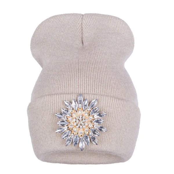 RALFERTY Knitted Flower Beanie