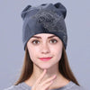 Xthree Flannelette Autumn Skullies Beanies for Women Winter Hat Cute Kitty Children Hat for Girls Gorras