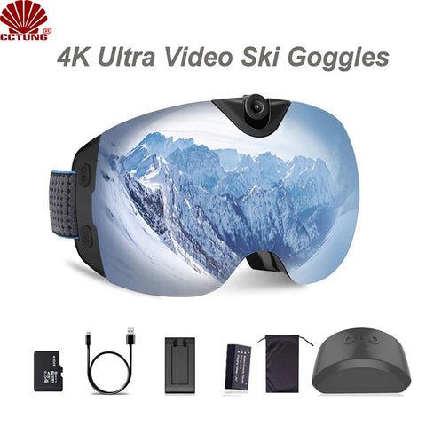 CCTUNG 4K Goggles For Ski / Snowboard (Camera)