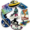 SNWTOP 10/30/50pcs Winter Skiing Snow Mountain Graffiti Stickers