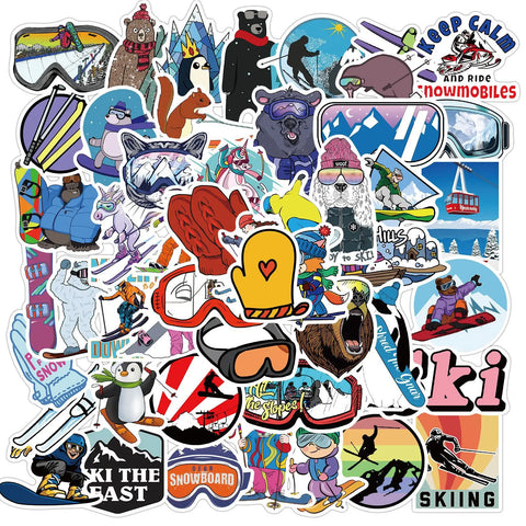 DAILINI 10/30/50 Pcs Snowboard Sticker Pack