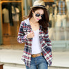 SIX SISTERS Plaid Hoodie - Women's