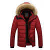 AEMAPE Mens Fur Hooded Quilted Parka Down Jacket