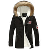 UNION ARMY Mens Blue / Brown / Black Parka Coat - Fur Hooded