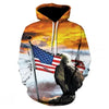 FASHION Eagle American Flag Hoodie