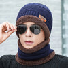 WASUZI Knitted Ski Hat and Scarf