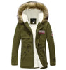 UNION ARMY Mens Blue / Brown / Black Parka Coat - Fur Hooded