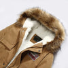 UNION ARMY Mens Blue / Brown / Black Parka Coat - Fur Hooded