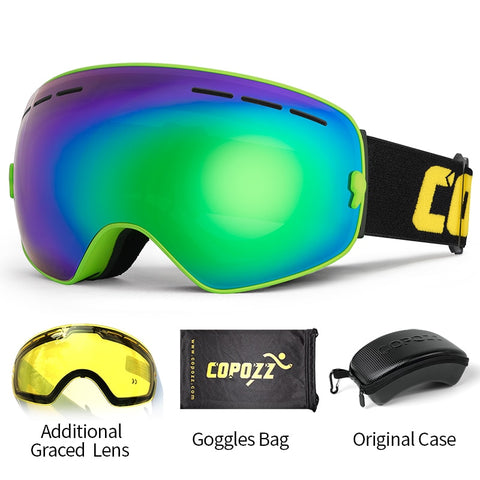 COPOZZ Ski Goggles with Cloudy Night Lens