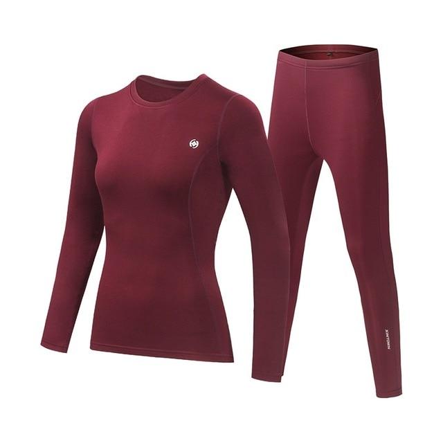 Thermal Underwear Ladies Super Soft Pants Set Base Layer Ski Winter Thermal  Tops And Bottoms Red 4xl